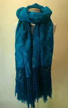 Mexican Rebozo Patzcuaro Michoacan Artesano Dark Turquoise Teal Turquesa Verde Azulado Mexicano Handwoven Shawl Wrap Doula Baby Carrier